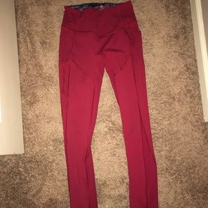 Lululemon red leggings size 8