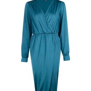 Boohoo Split Sleeve Midi Dress, BNWT, US 8