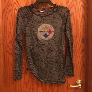 Pittsburgh Steelers Bling Burnout TShirt