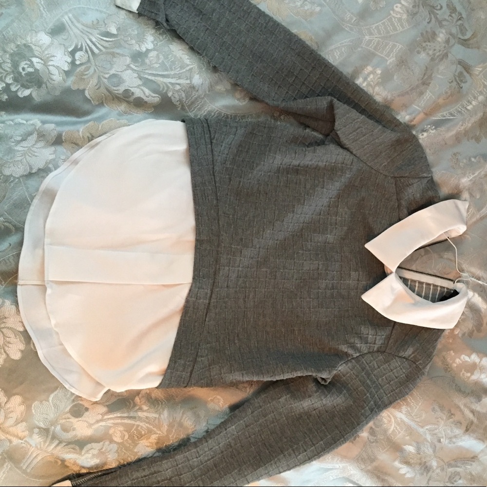 Gray Shirt Top