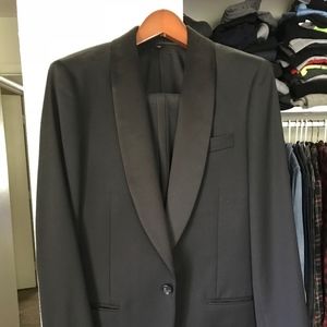 J.Crew Black Italian Wool Shawl-Collar Tuxedo