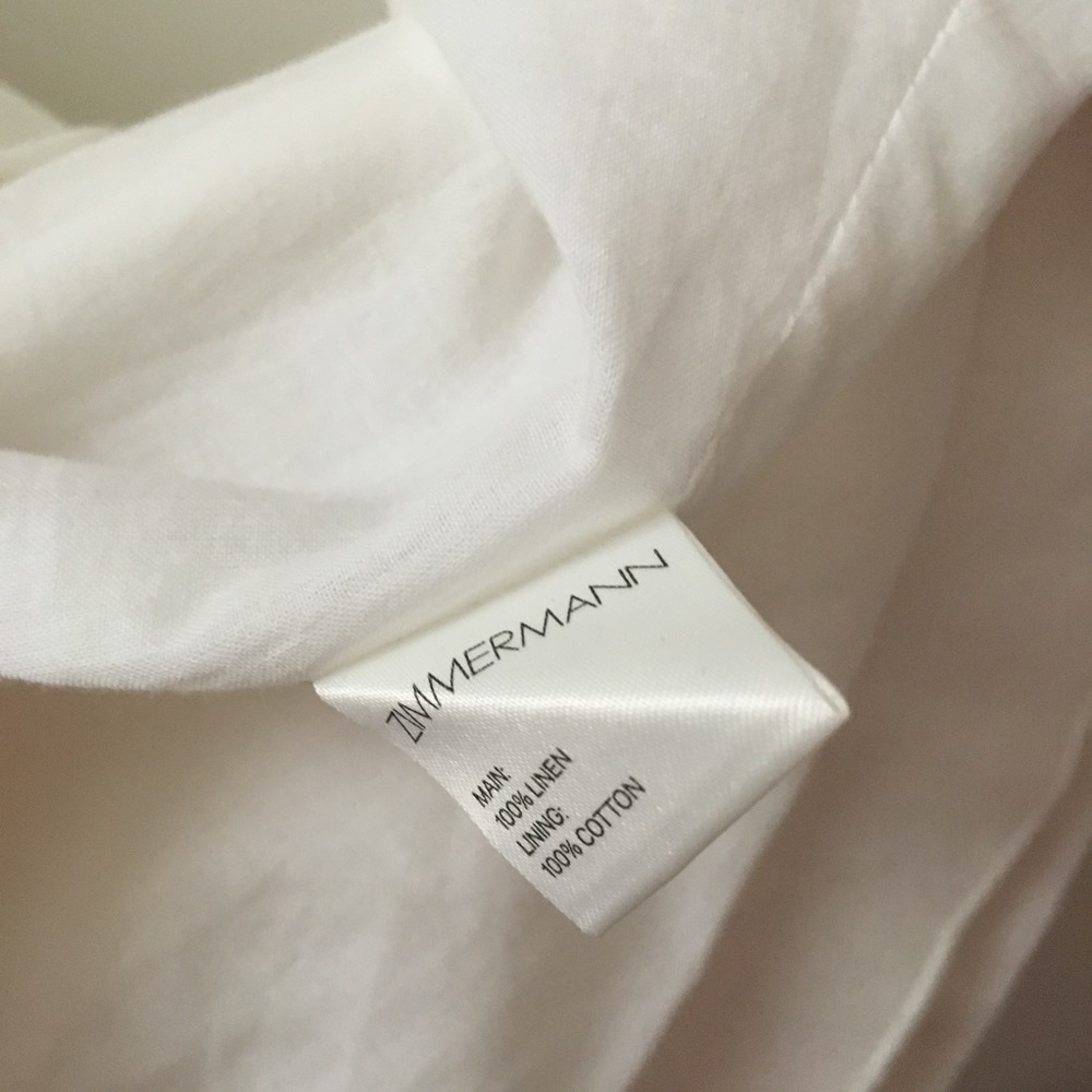 Zimmermann mini white linen dress - Picture 3 of 4