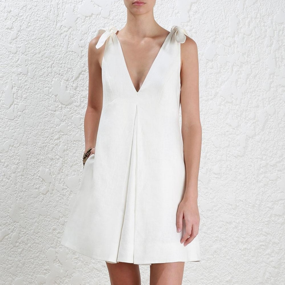 Zimmermann mini white linen dress - Picture 4 of 4