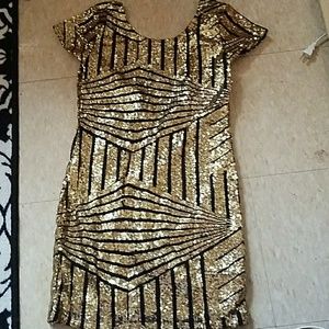 Gold Shimmer cocktail dress
