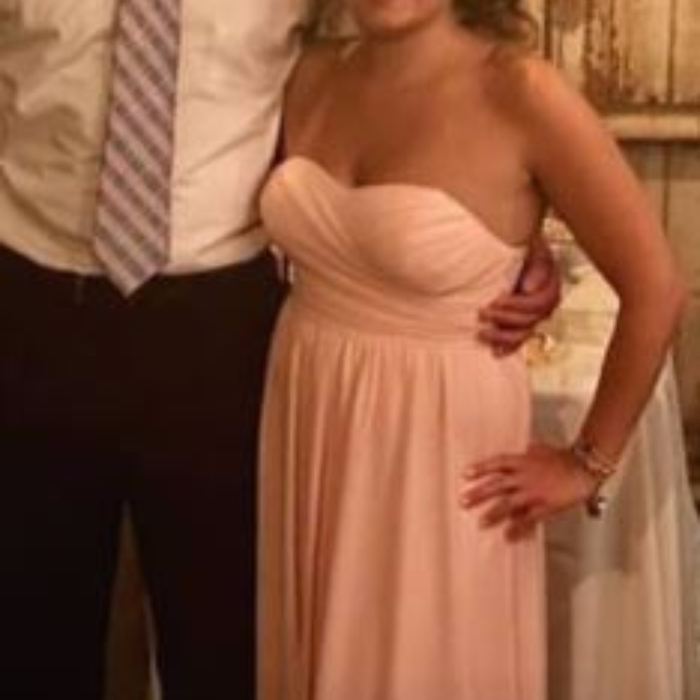 Lulu's Blush Bridesmaid Dress