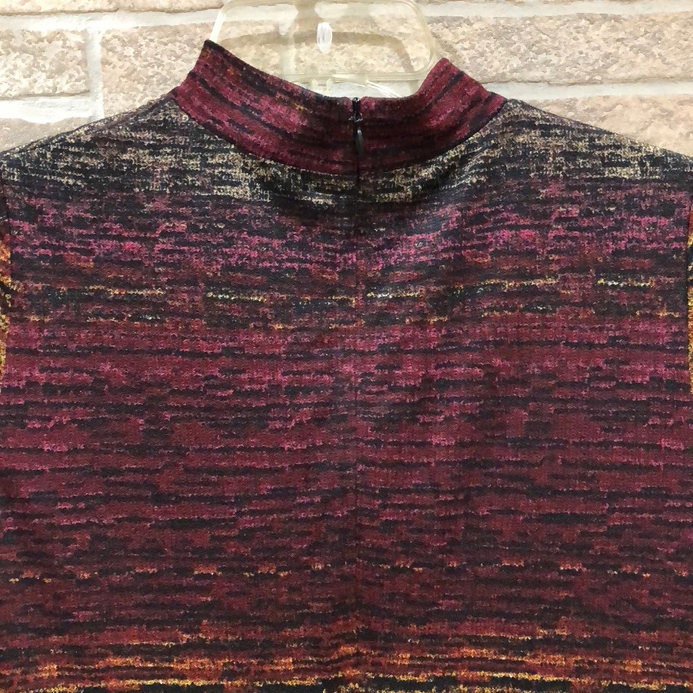 SALE🛎 NEW BLACK & RUST MOCK NECK STRETCH DRESS - Picture 8 of 8