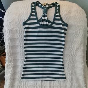 Striped racer back tank