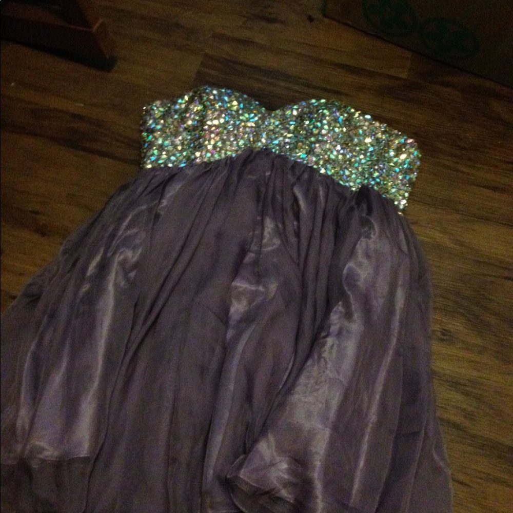 Purple sequined mini
