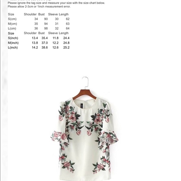 🧨Bomb Sale Ends Sunday 🧨 Delicate Spring Bloom Floral Flutter Sleeve Blouse - Picture 7 of 7