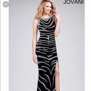 Jovani black and sequined gown