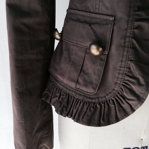 Mackage military ruffle blazer jacket xs - Picture 2 of 8