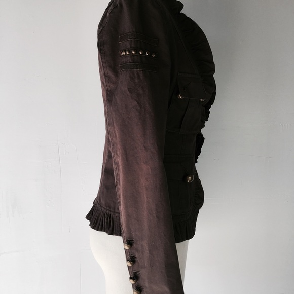 Mackage military ruffle blazer jacket xs - Picture 4 of 8