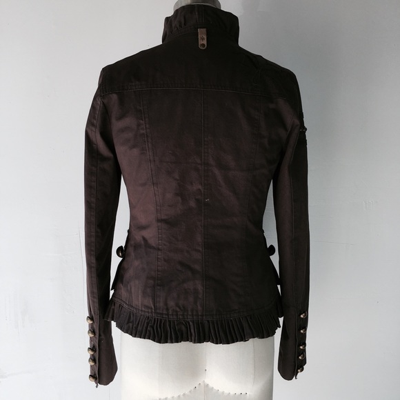 Mackage military ruffle blazer jacket xs - Picture 5 of 8