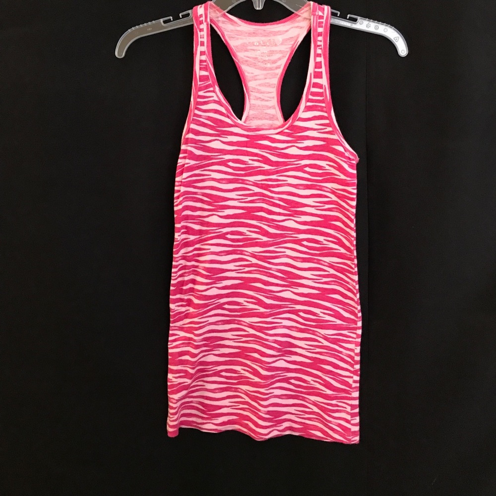 Pink zebra print tank top!