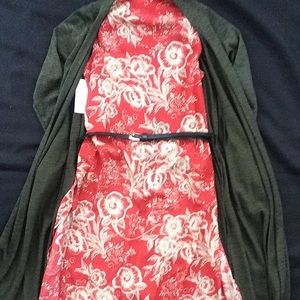 LulaRoe NWT Joy Vest XS HTF & XS Sarah Cardigan