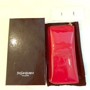 Authentic Yves Saint Laurent Patent Leather in Red