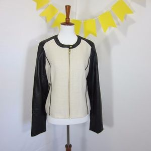 The Limited Leather Sleeves Terry Blazer Black *B8