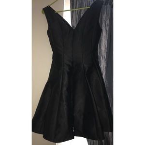 Black cocktail dress fit and flare
