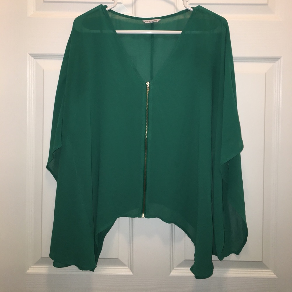 Green Flowy Top