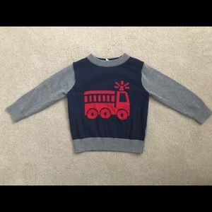 Boys firetruck sweater