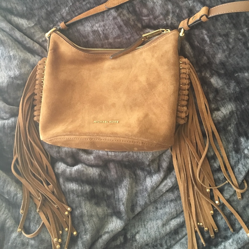 BRAND NEW SUEDE MICHAEL KORS CROSSBODY PURSE