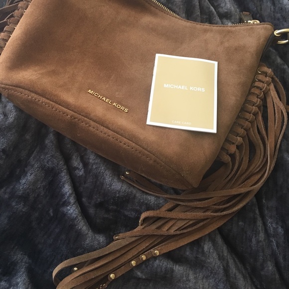 BRAND NEW SUEDE MICHAEL KORS CROSSBODY PURSE - Picture 5 of 5