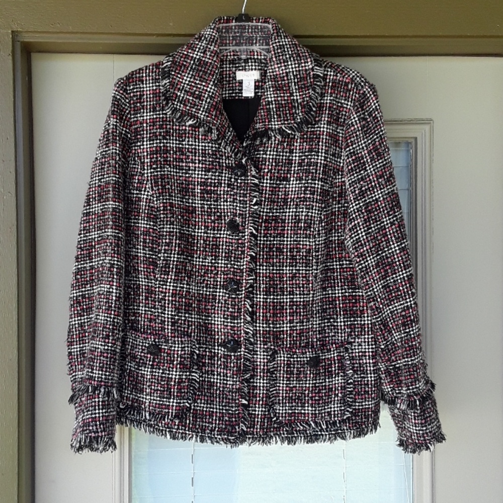 Chico's Short Tweed Jacket