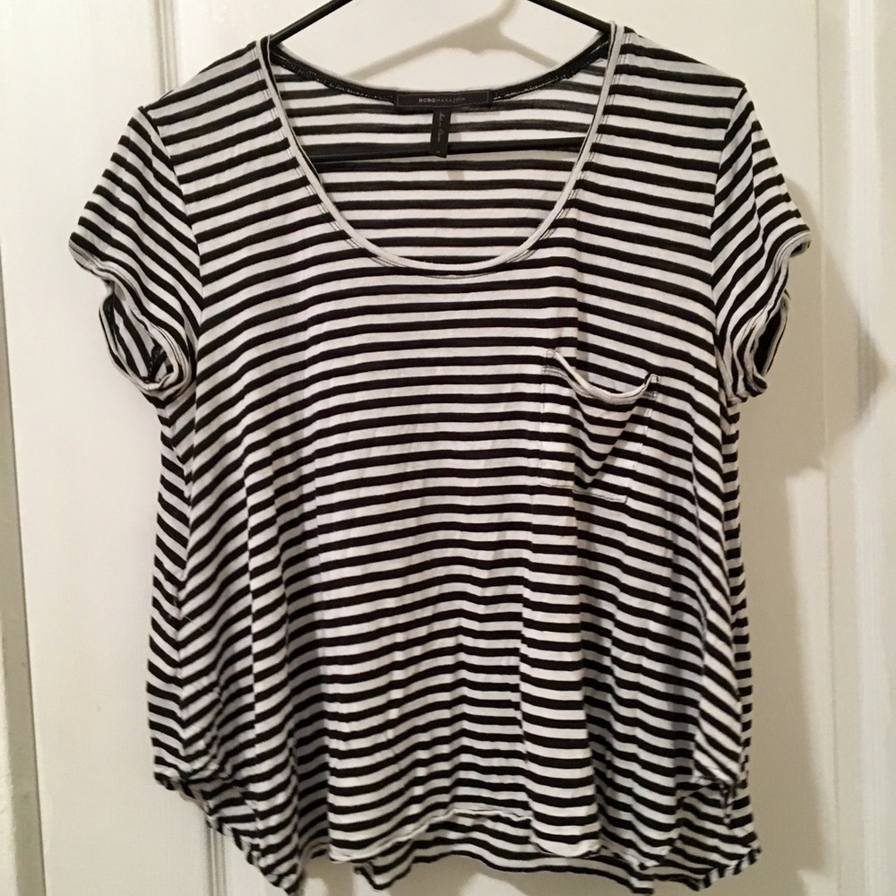 BCBG striped tee sz M