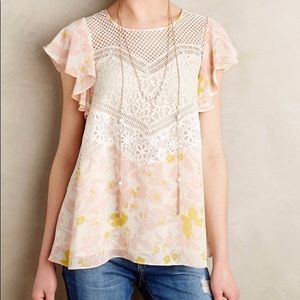 Anthropologie HD in Paris Fluttered Flores Top