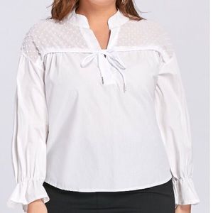 Semi Sheer White Blouse