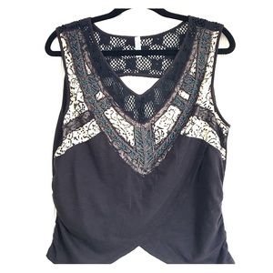 Free people beaded and embroidered tank