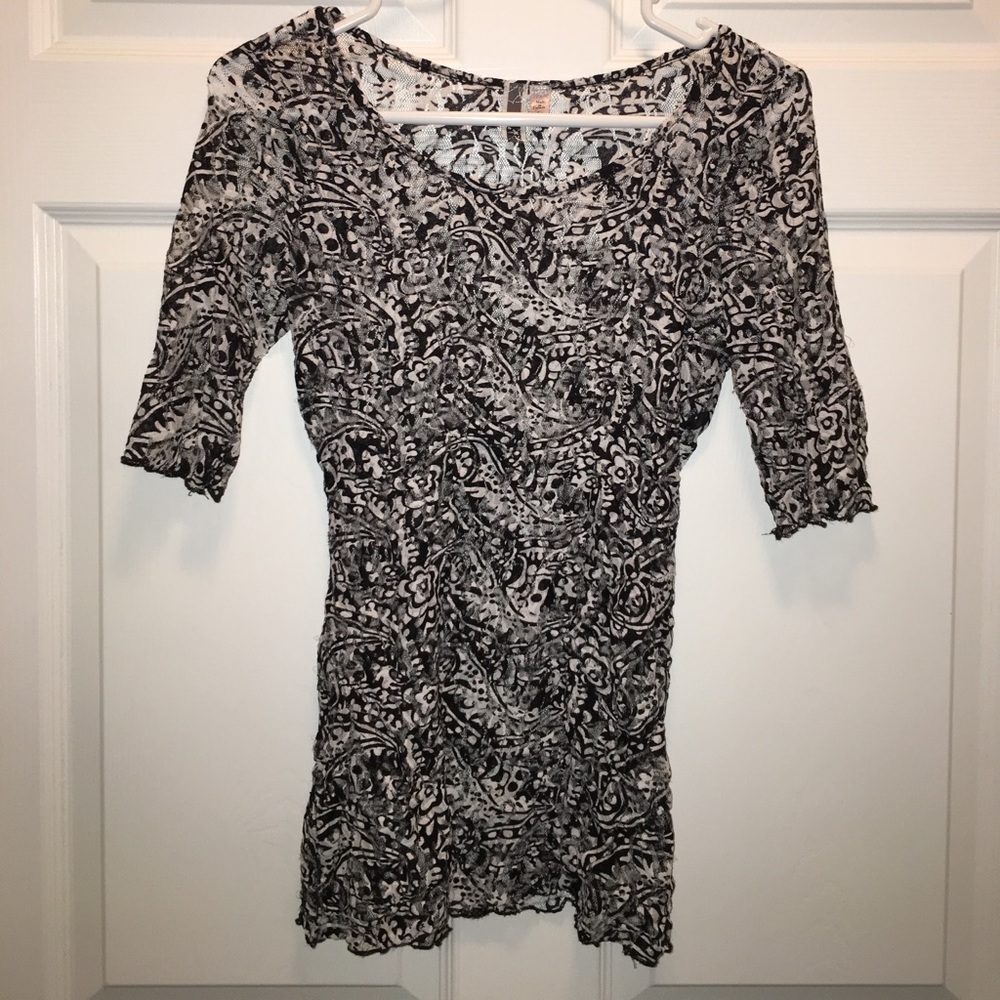 Black & White Lace Top