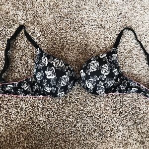 VICTORIAS SECRET PINK FLORAL PRINT PUSH UP BRA