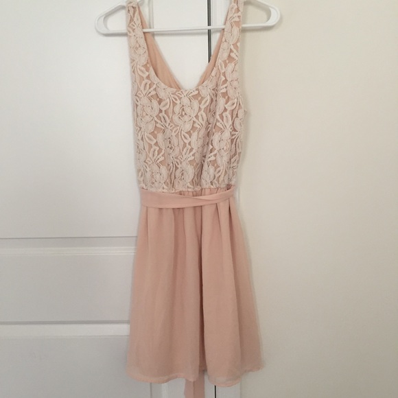 Peach Lace Dress - Picture 1 of 2