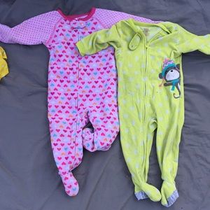 Two 12 month girl pajamas