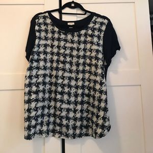 Jcrew tshirt with silky front