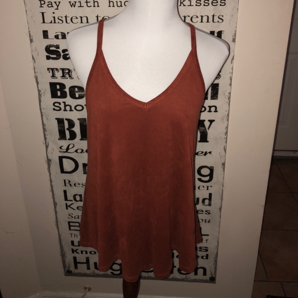 Papaya Suede Tank Top