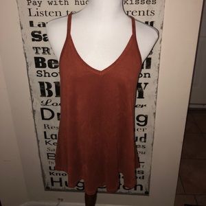 Papaya Suede Tank Top