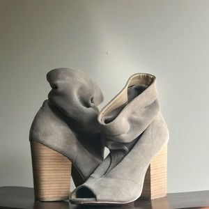 Slouchy Open Toe Booties