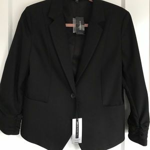 Express NWT short black blazer. Ruched sleeves Express NWT short black blazer. Ruched sleeves