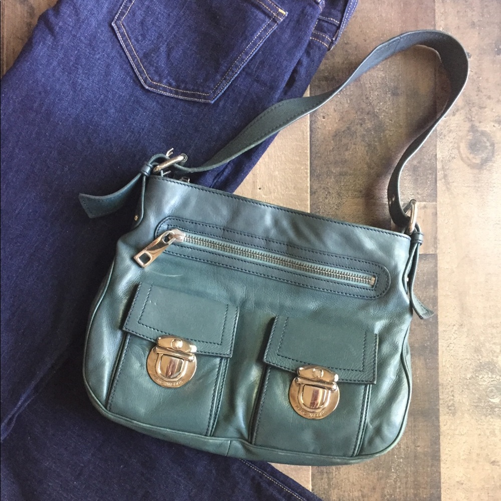 Marc Jacobs Teal Blake Leather Purse Shoulder Bag