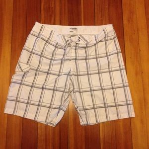Old Navy Gray White Plaid Cargo Bathing Suit Old Navy Gray White Plaid Cargo Bathing Suit