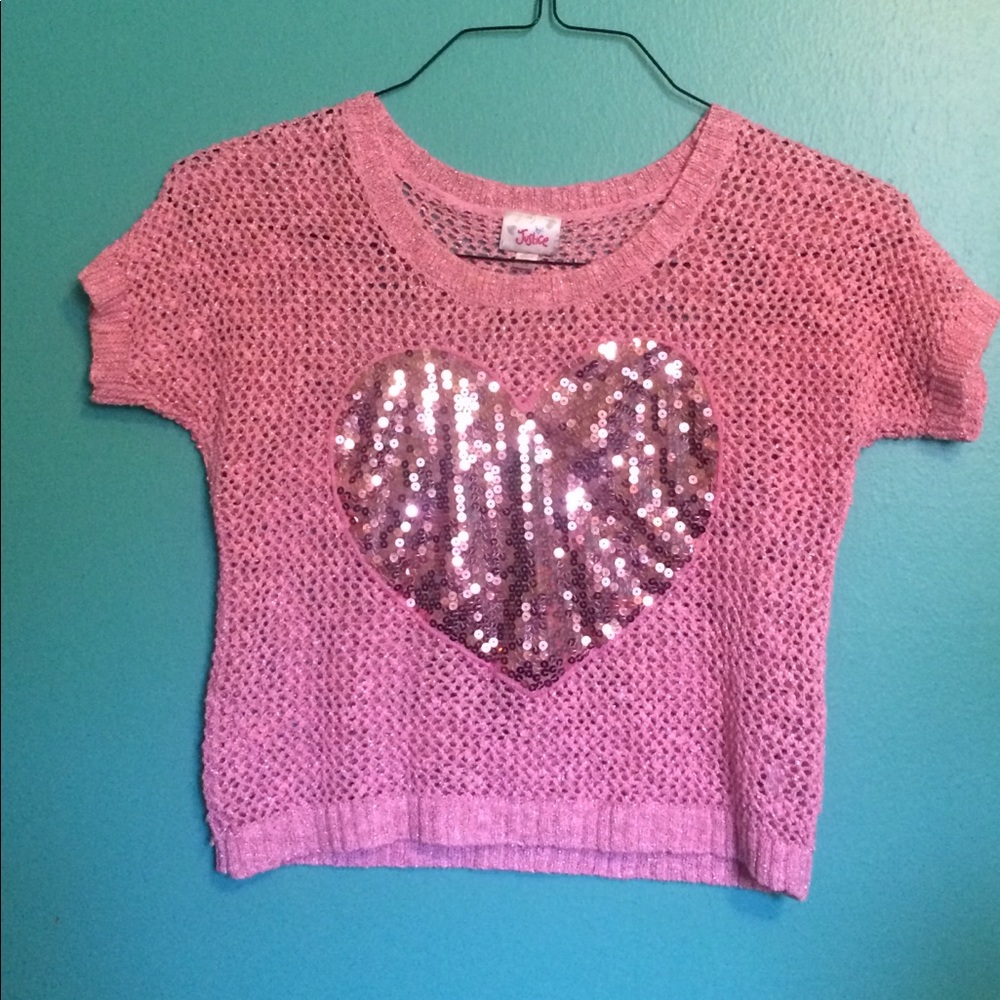 Pink cropped sweater