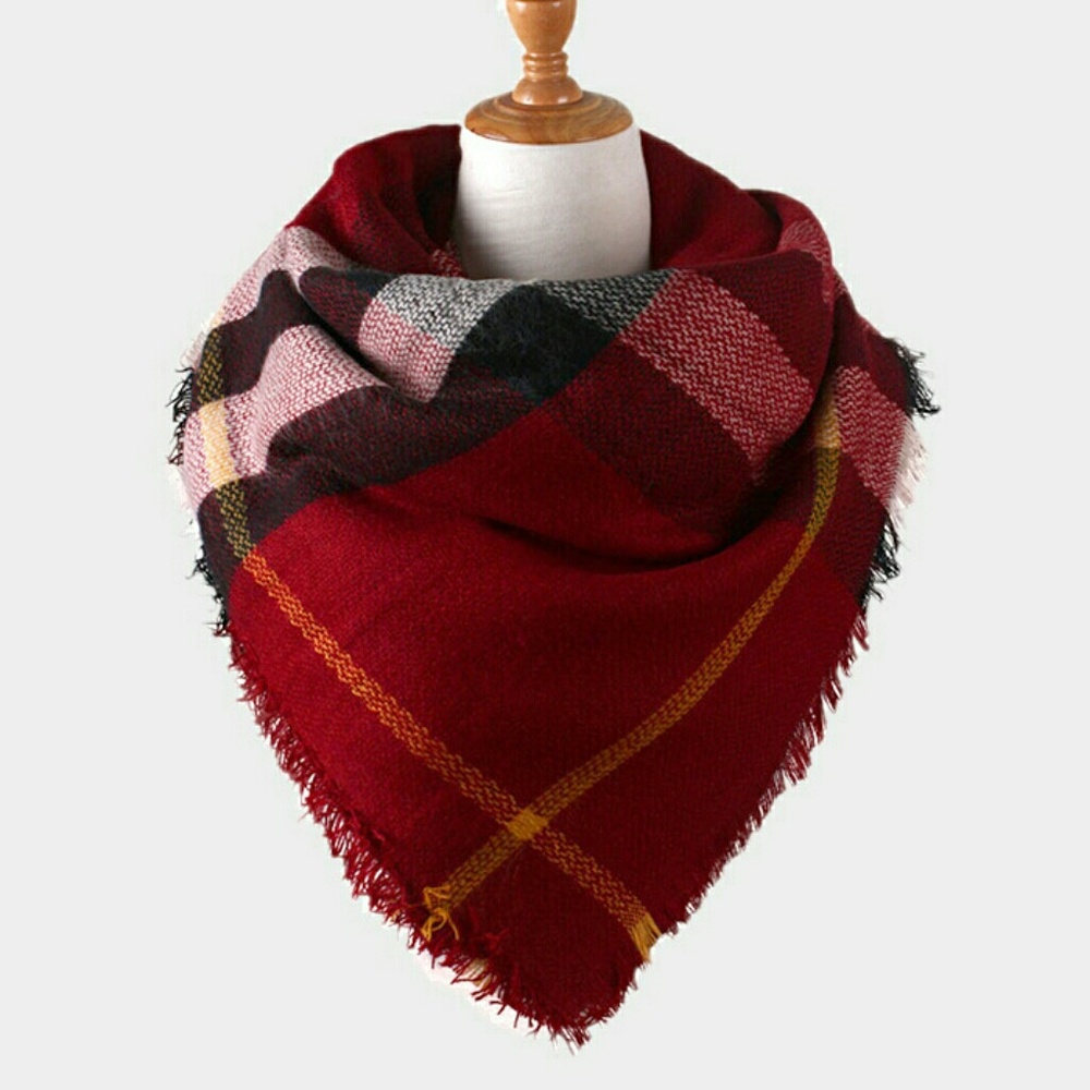 Plaid Blanket Scarf