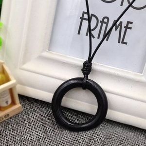 Retro Women's Wooden Ethnic Corded Necklace