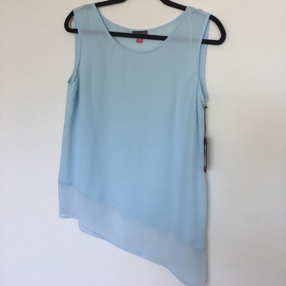 Vince Camuto Sheer Light Blue Top - Picture 5 of 5