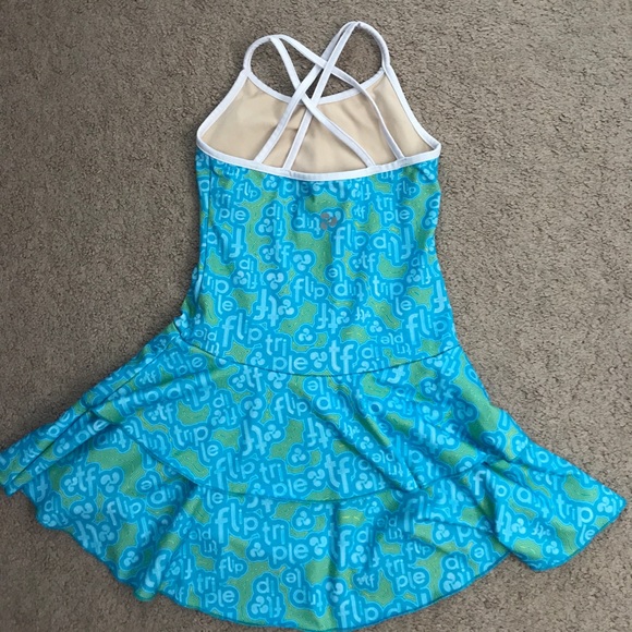 Girls skater style dress, fun pattern - Picture 2 of 3
