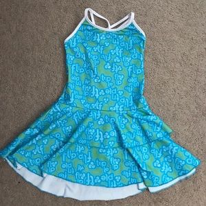 Girls skater style dress, fun pattern
