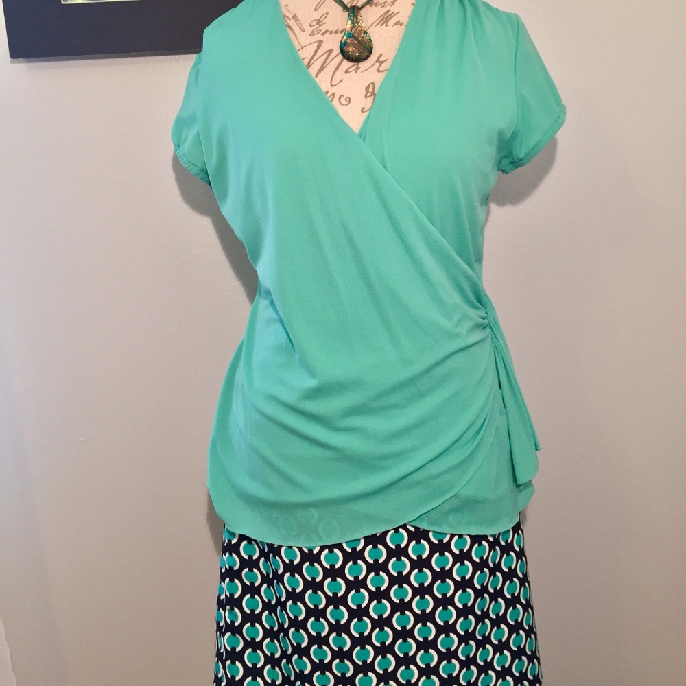 Worthington Buckner Print Shell top and Skirt
