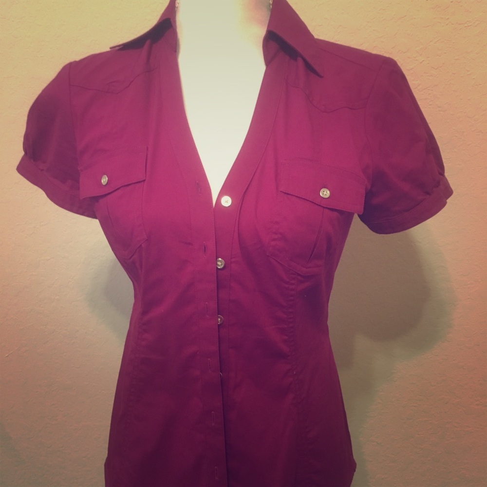 Express short sleeve button down